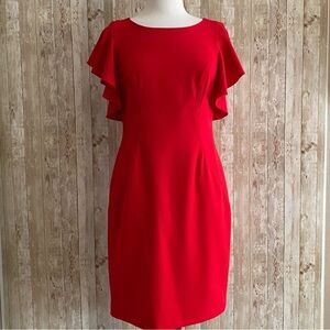 Calvin Klein Red Sheath Dress